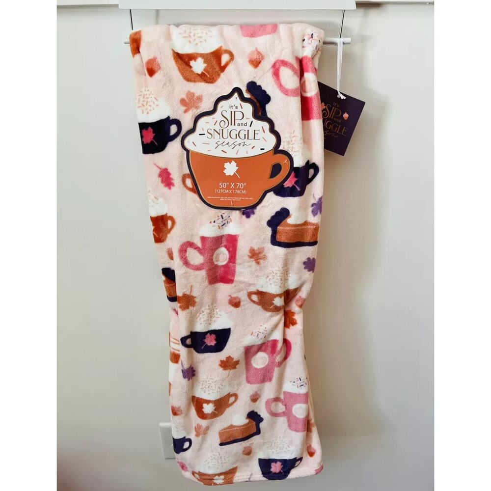 Sip and Snuggle throw Blanket - Super cozy 50x70 blankets